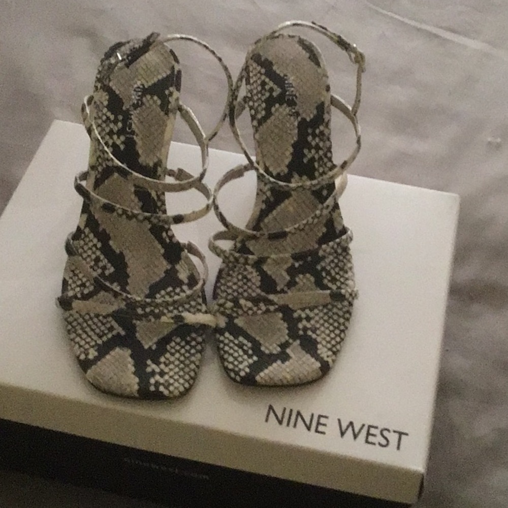 Strappy textured open sandal.brand new in box